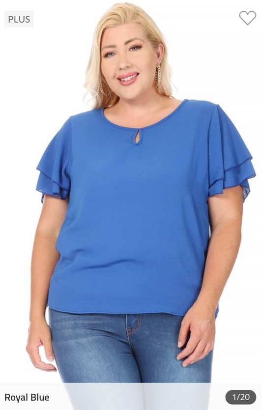 Plus Blusa Azul