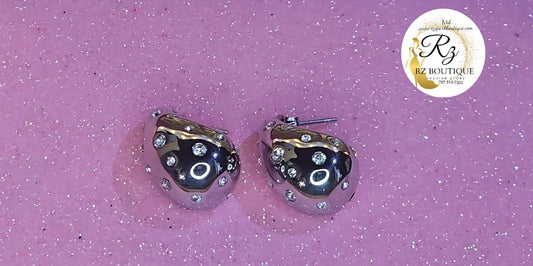 Aretes Gota Plata, Perlas