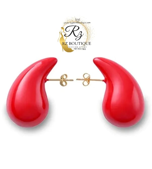 Aretes Gota Rojo
