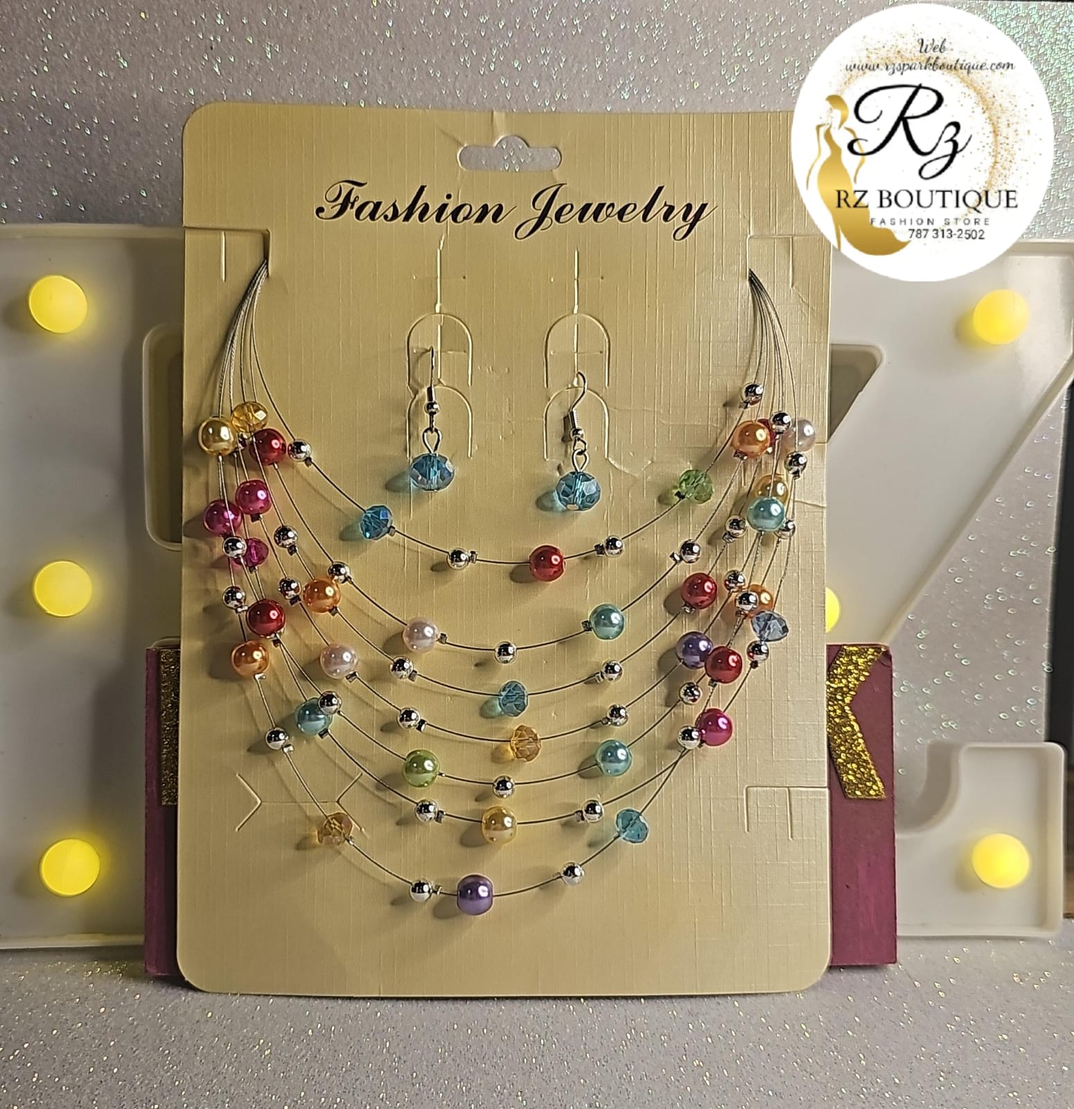 Set Collar y Aretes Multi