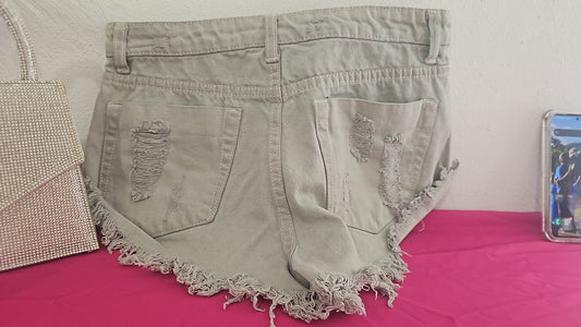 Denim Corto Gris